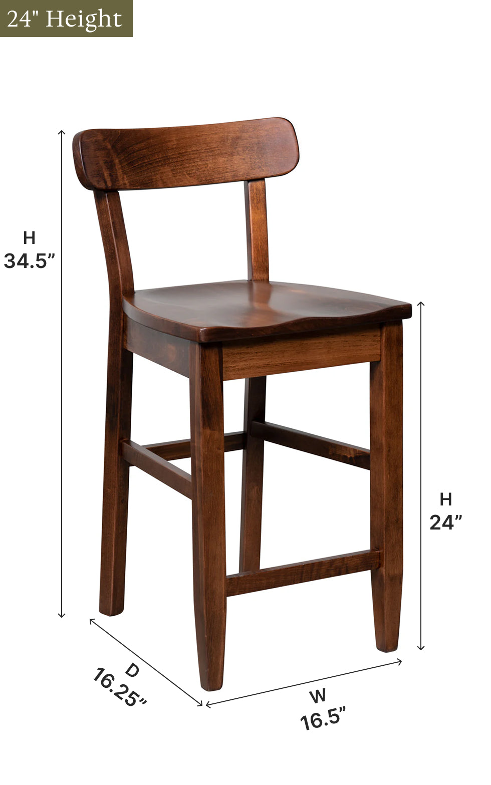 Amish Advance Stationary Bar Chair-Bar Chair-The Amish House