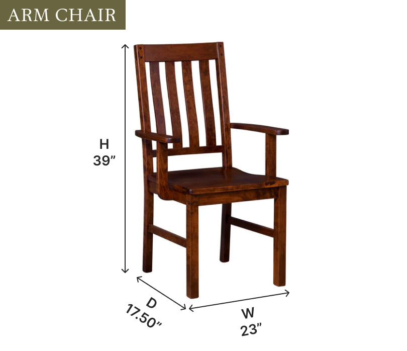 Amish Alberta Dining Chair - Thumbnail 3