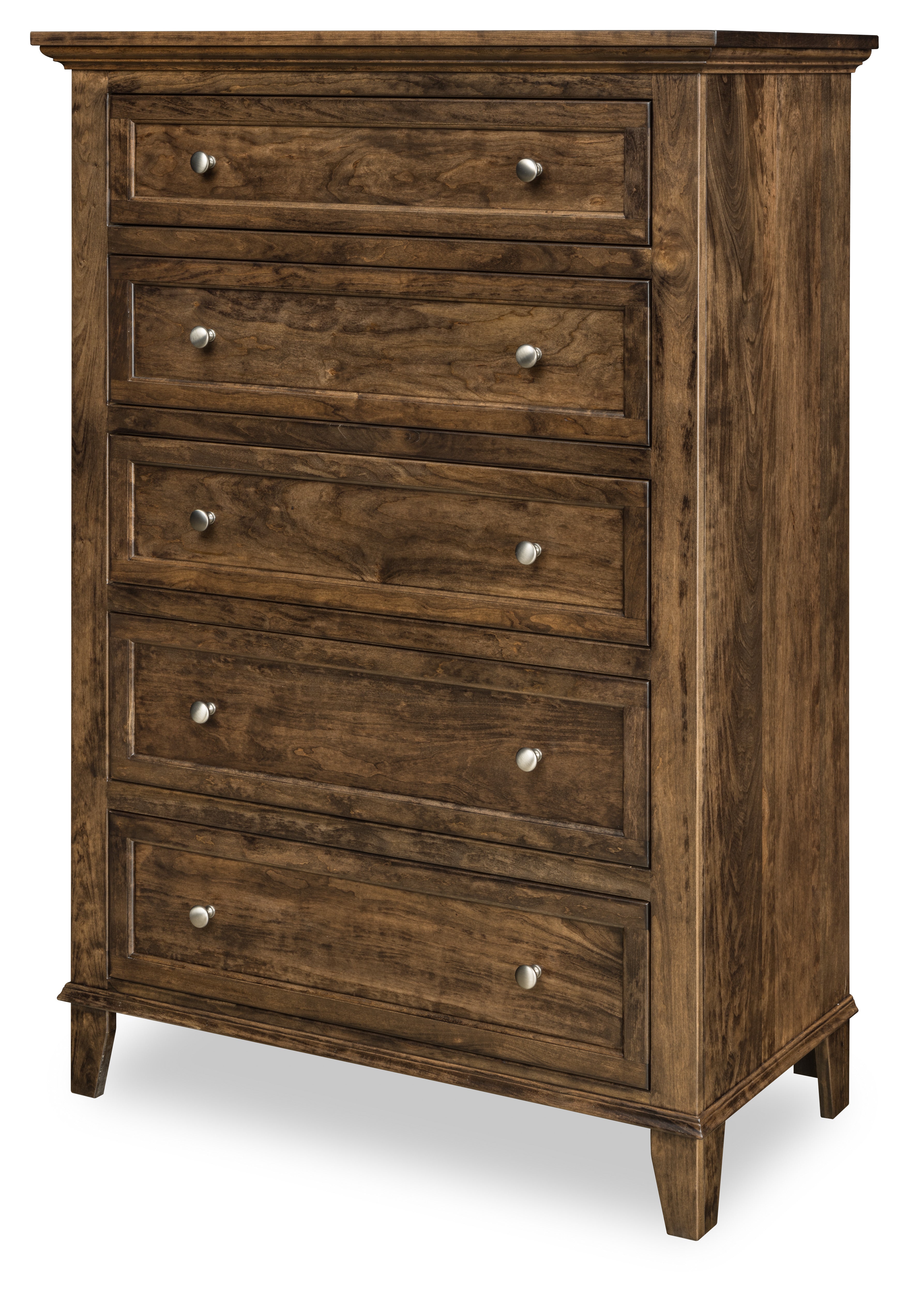 alexandria tall chest in sap cherry with shadow stain