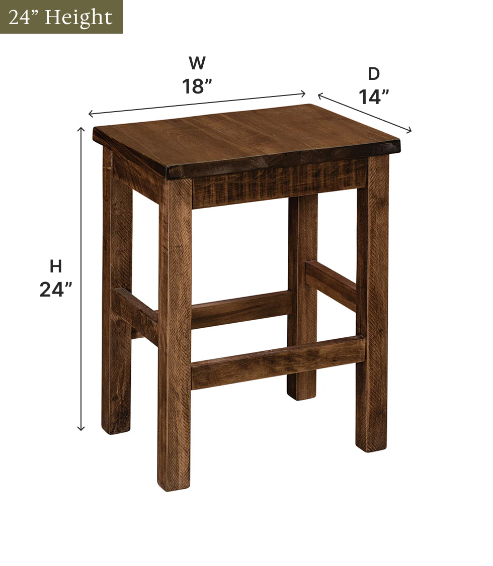The Amish House Alto Bar Stool - Thumbnail 4