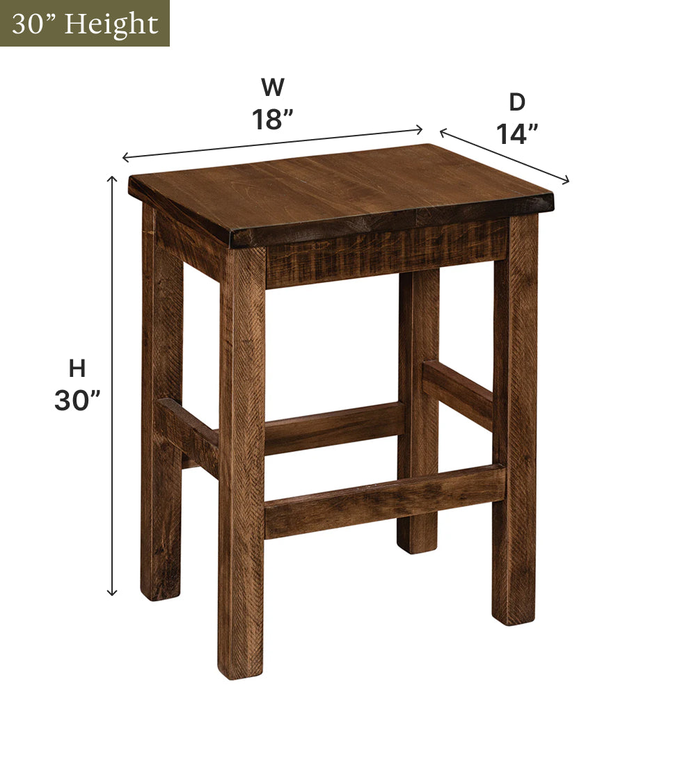 The Amish House Alto Bar Stool - Thumbnail 3