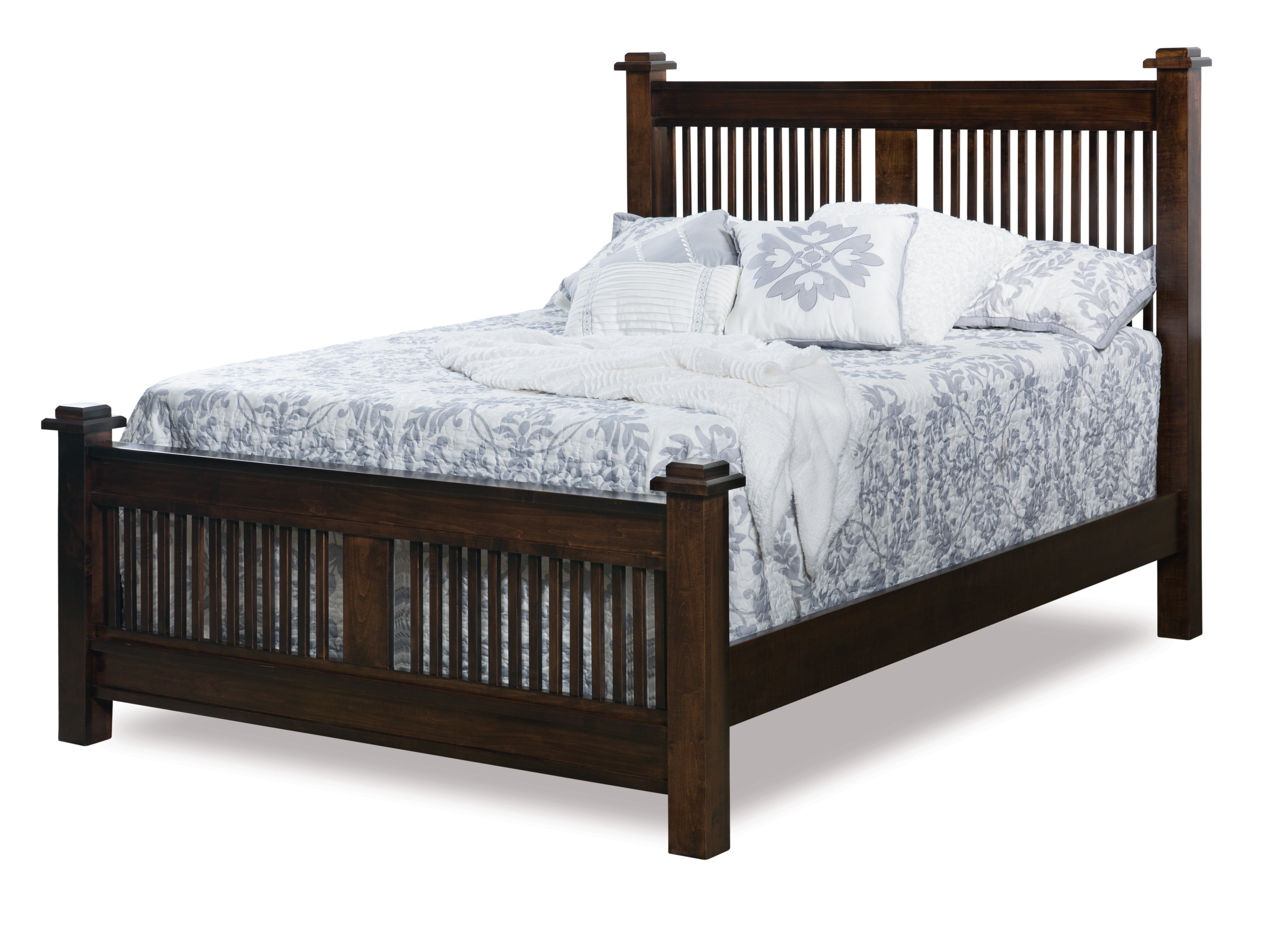 american mission king bed in brown maple with briar stain 