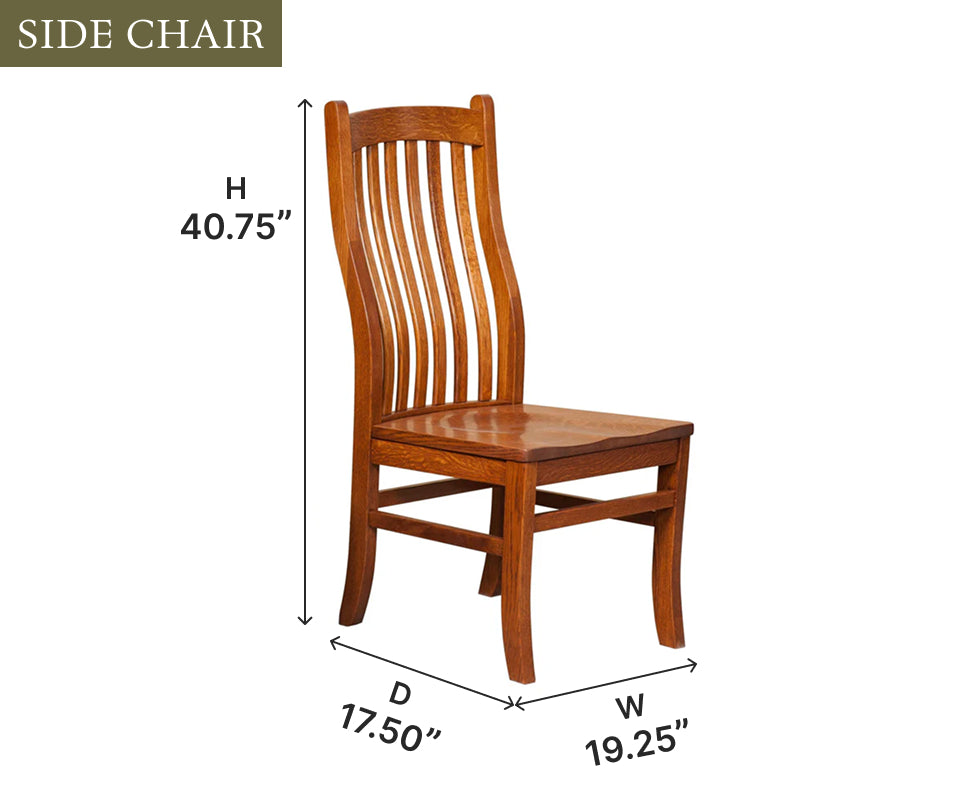 Amish Arts and Crafts Dining Chair - Quick Ship-Dining Chair-The Amish House