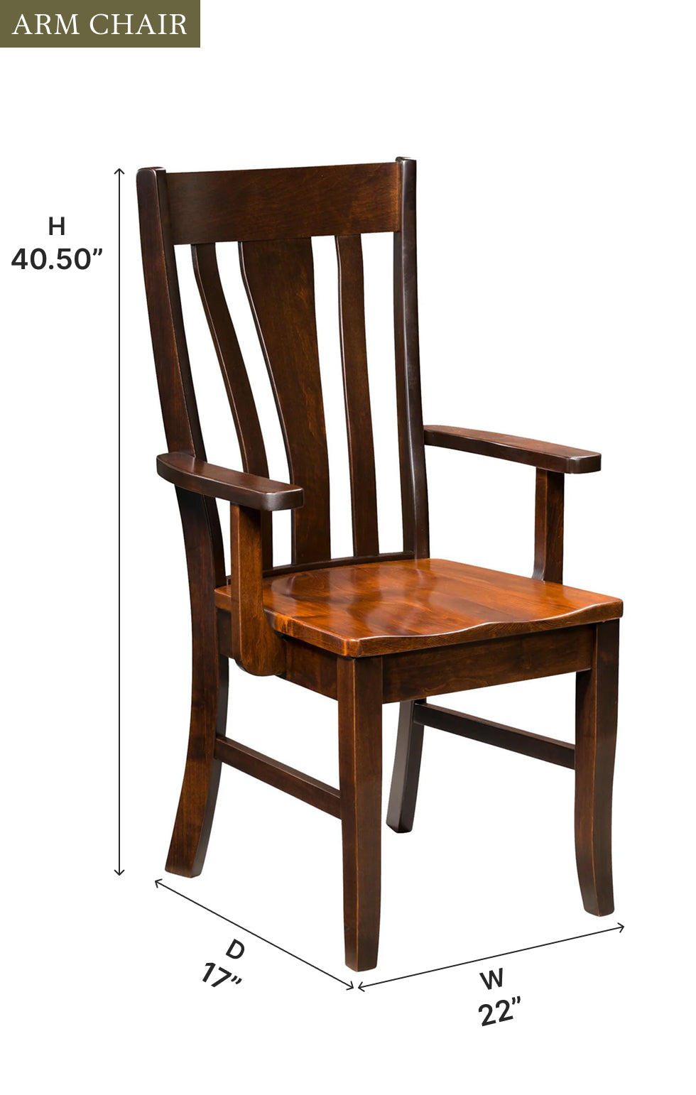 Amish Batavia Dining Chair - Thumbnail 3