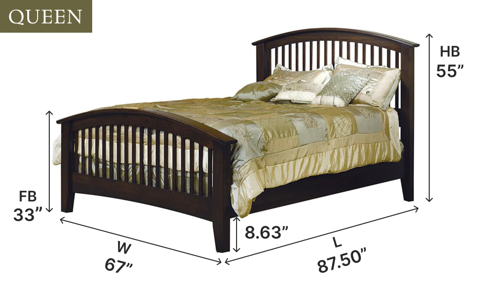 Amish Cambrai Mission Bed - Thumbnail 2