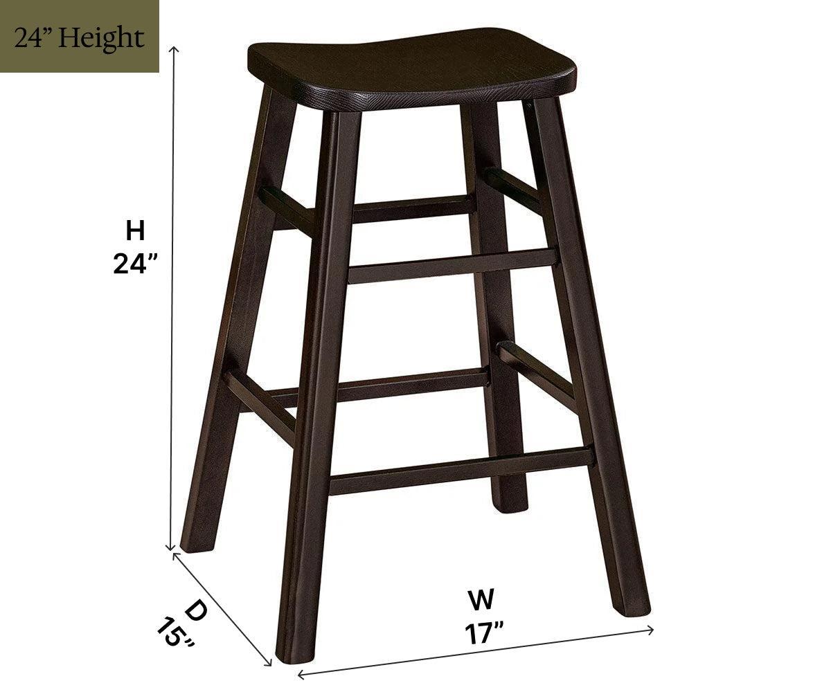 Amish Butler Stationary Bar Stool-Bar Stool-The Amish House