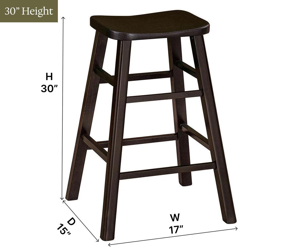 Amish Butler Stationary Bar Stool-Bar Stool-The Amish House