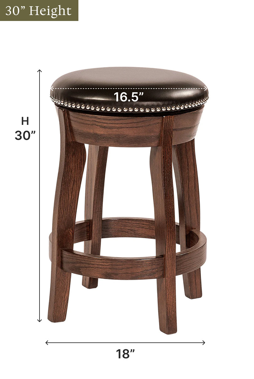 Amish Dillon Swivel Bar Stool