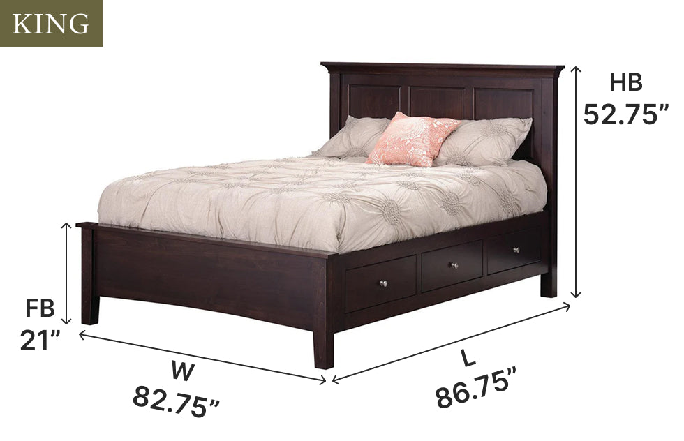 Amish Ellington Side Storage Bed