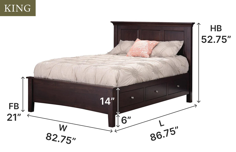 Amish Ellington Side Storage Bed - Thumbnail 3