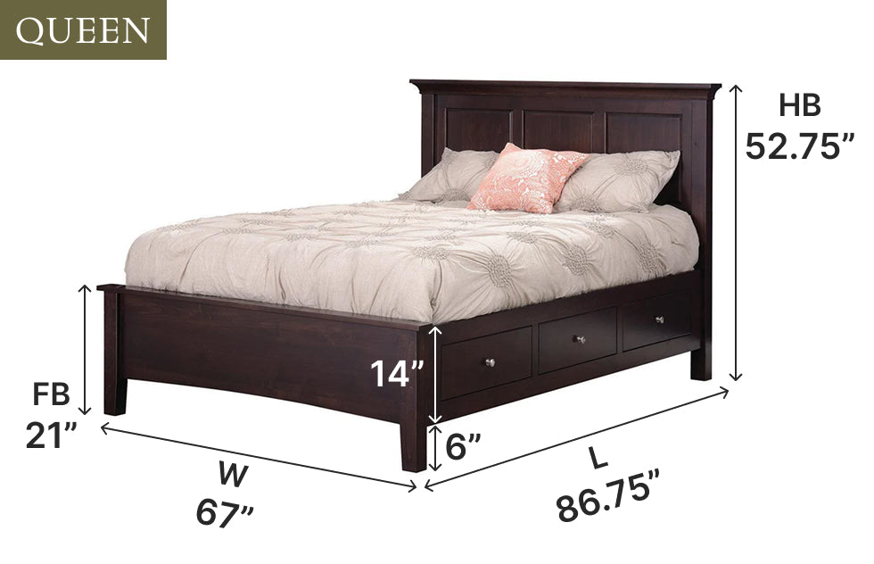 Amish Ellington Side Storage Bed