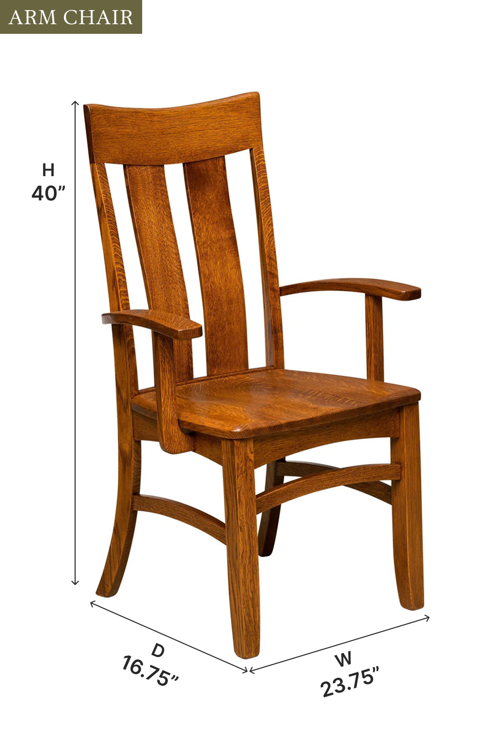 Amish Galena Dining Chair - Thumbnail 3