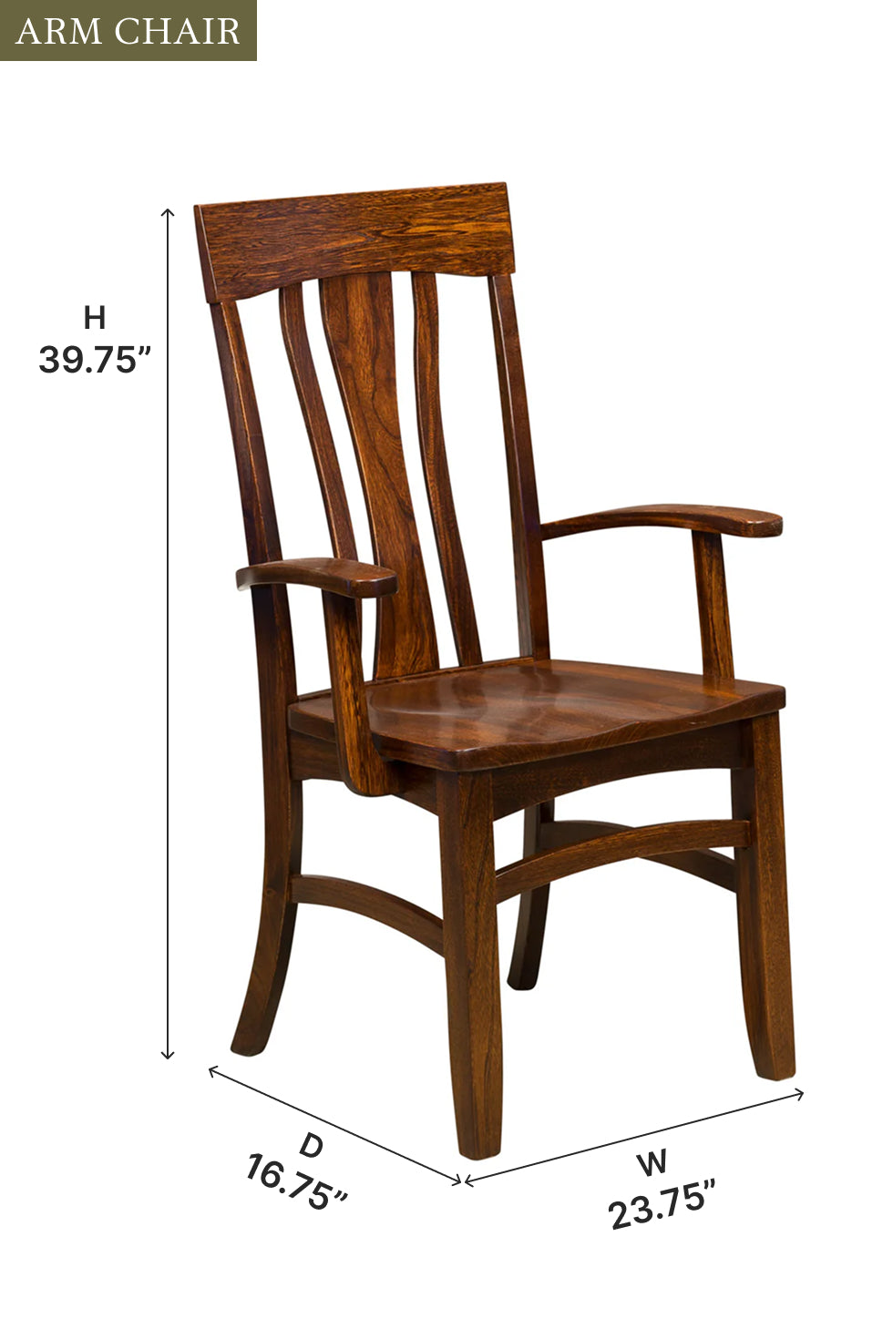 Amish Gatlinburg Dining Chair - Quick Ship
