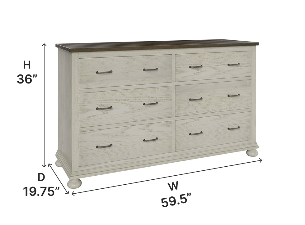 Amish Hickory Grove Dresser