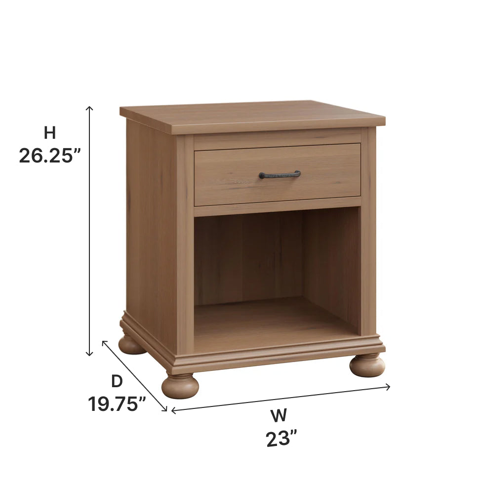 Amish Hickory Grove One Drawer Nightstand