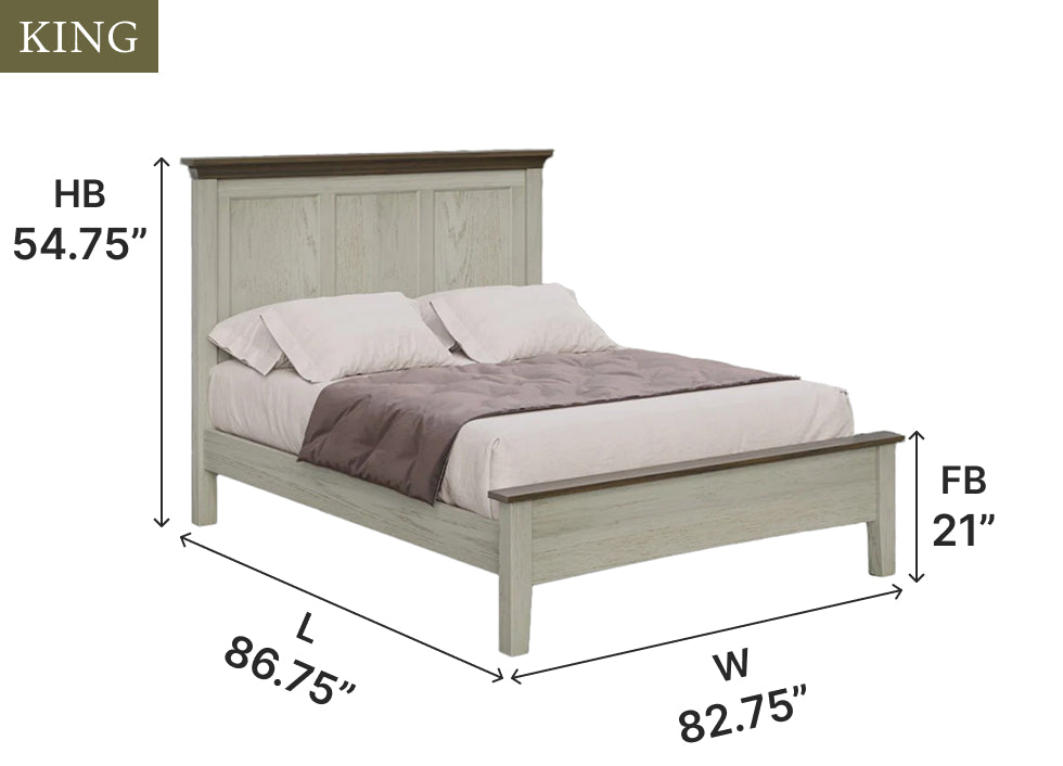 Amish Hickory Grove Panel Bed