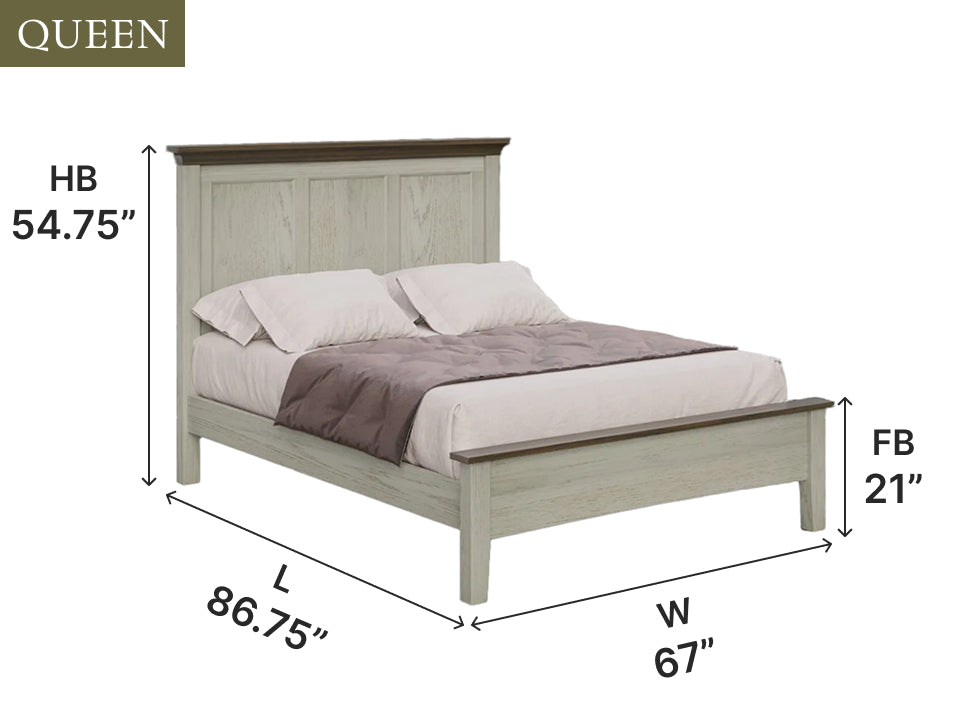 Amish Hickory Grove Panel Bed