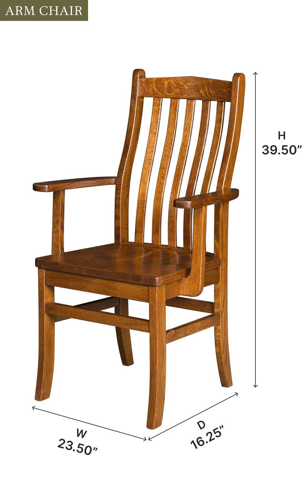 Amish Lincoln Dining Chair - Quick Ship