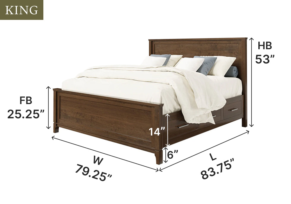 Amish Mill Creek Bed with Storage Unit