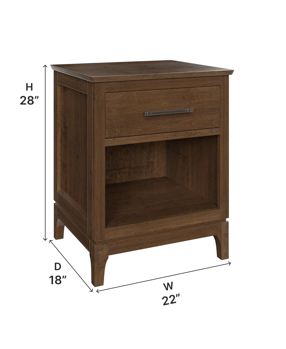 Amish Mill Creek One Drawer Nightstand
