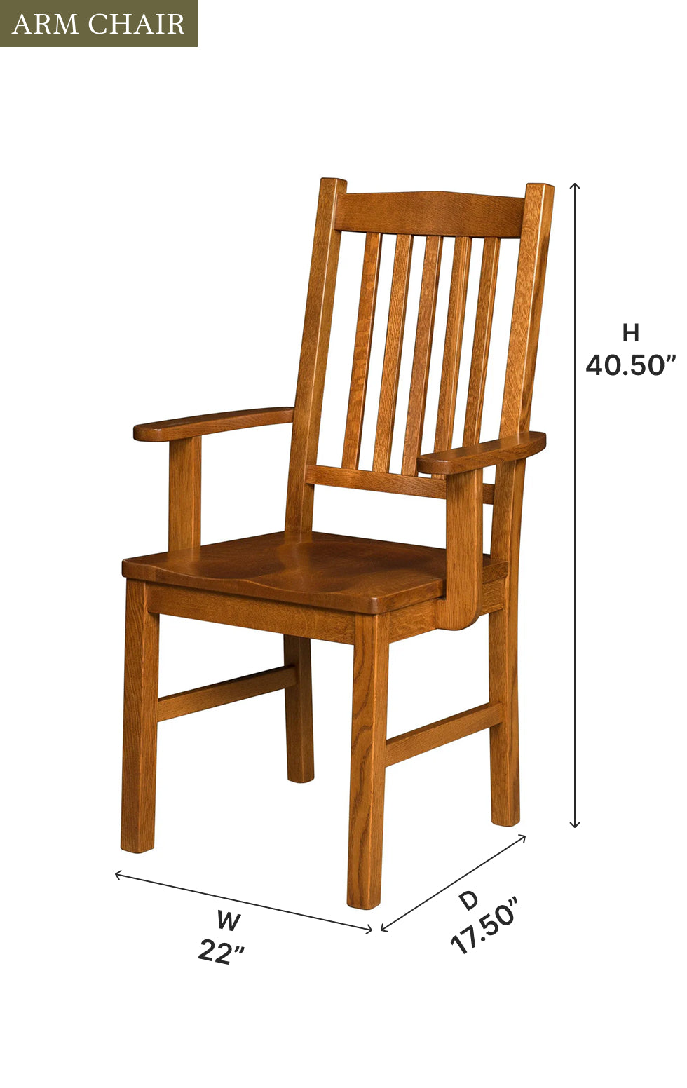 Amish Mission Dining Chair - Thumbnail 5