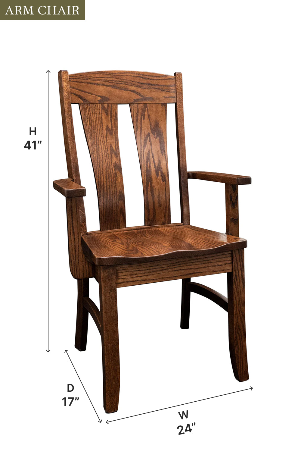 Amish Naperville Dining Chair - Thumbnail 4