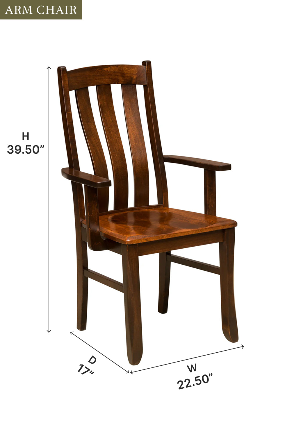 Amish Preston Dining Chair - Quick Ship-Dining Chair-The Amish House