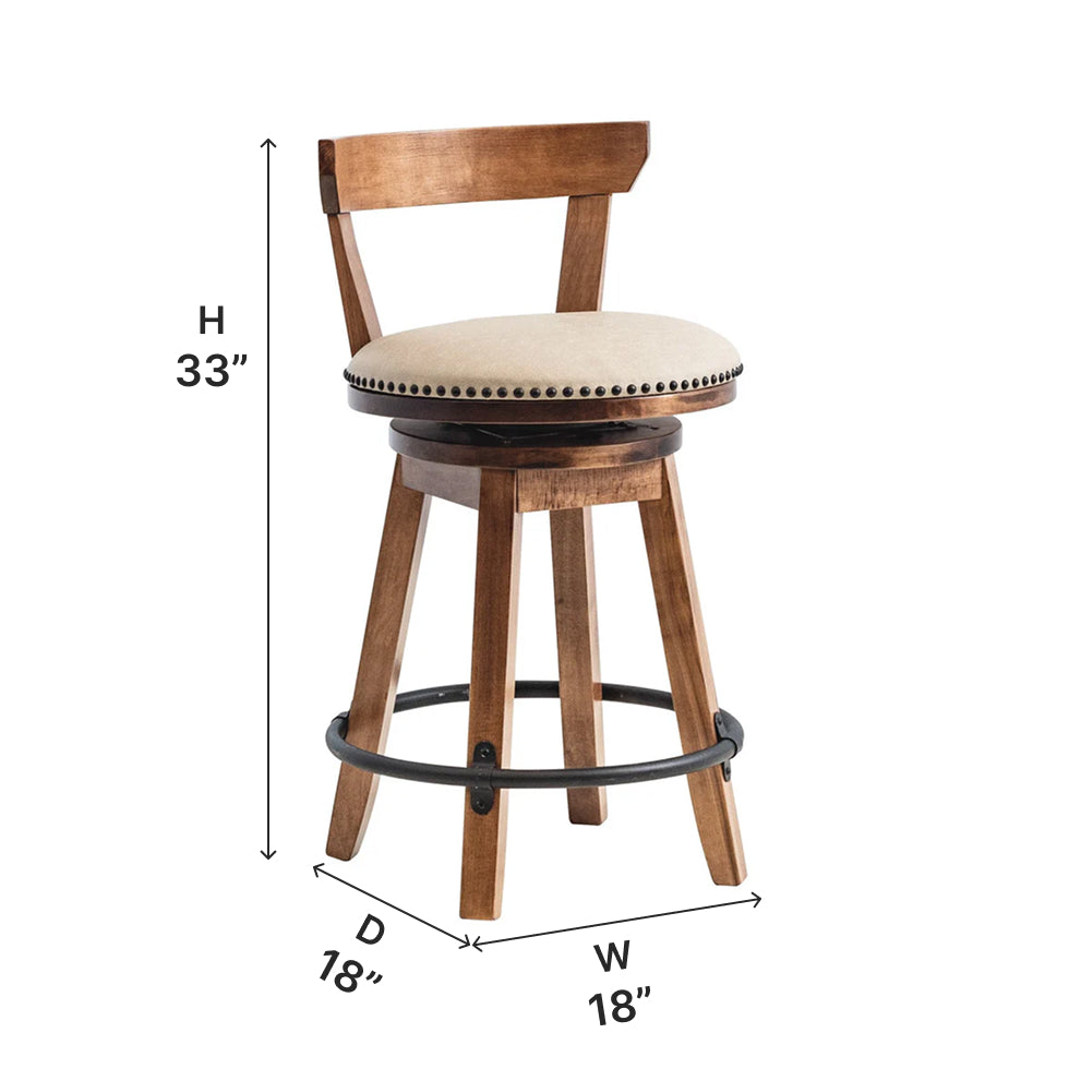 Amish Pueblo Swivel Bar Chair