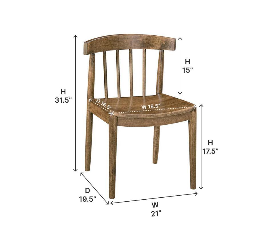 Amish Quincy Side Chair-Dining Chair-The Amish House