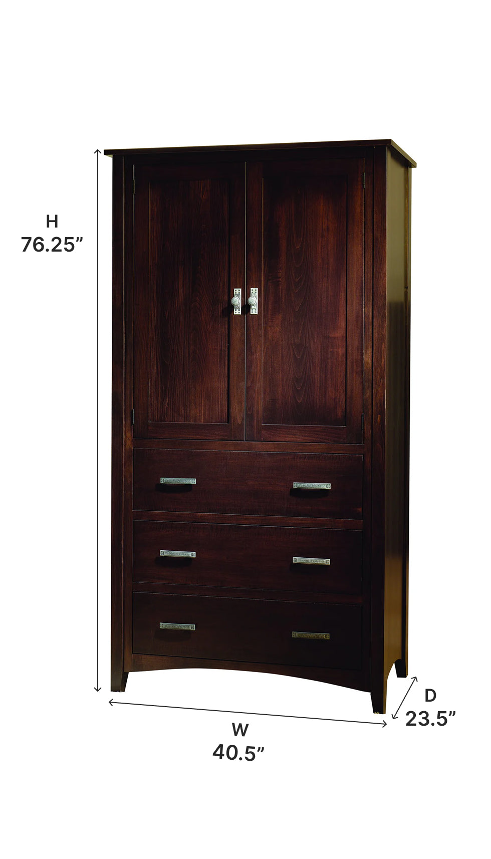 Amish Riverview Mission Armoire - Thumbnail 2