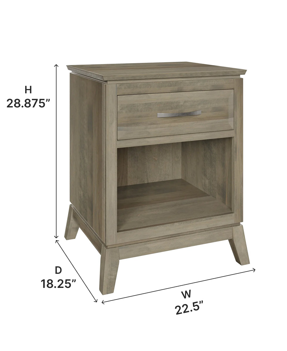 Amish Saratoga One Drawer Nightstand