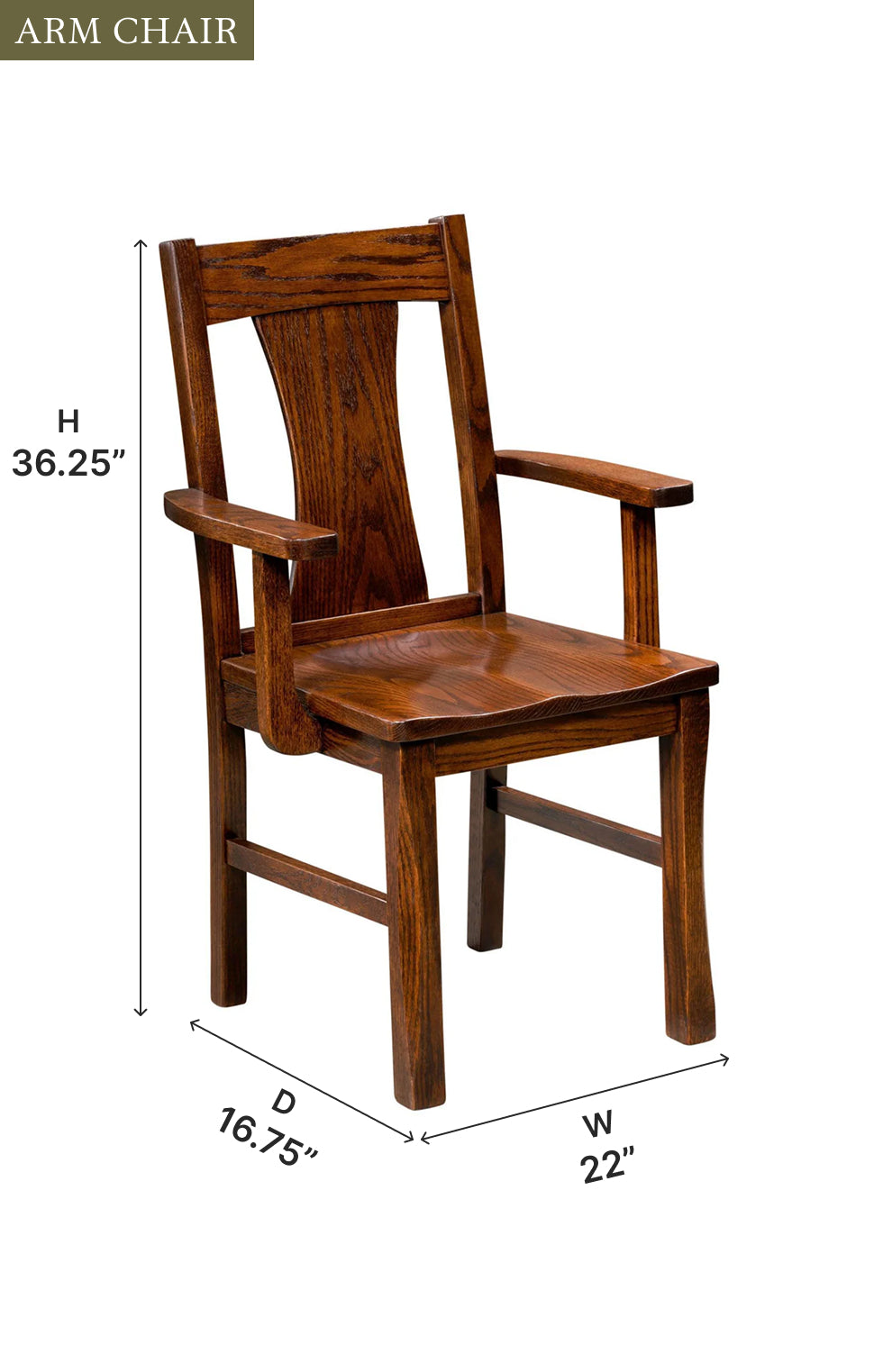 Amish Sheridan Dining Chair - Quick Ship