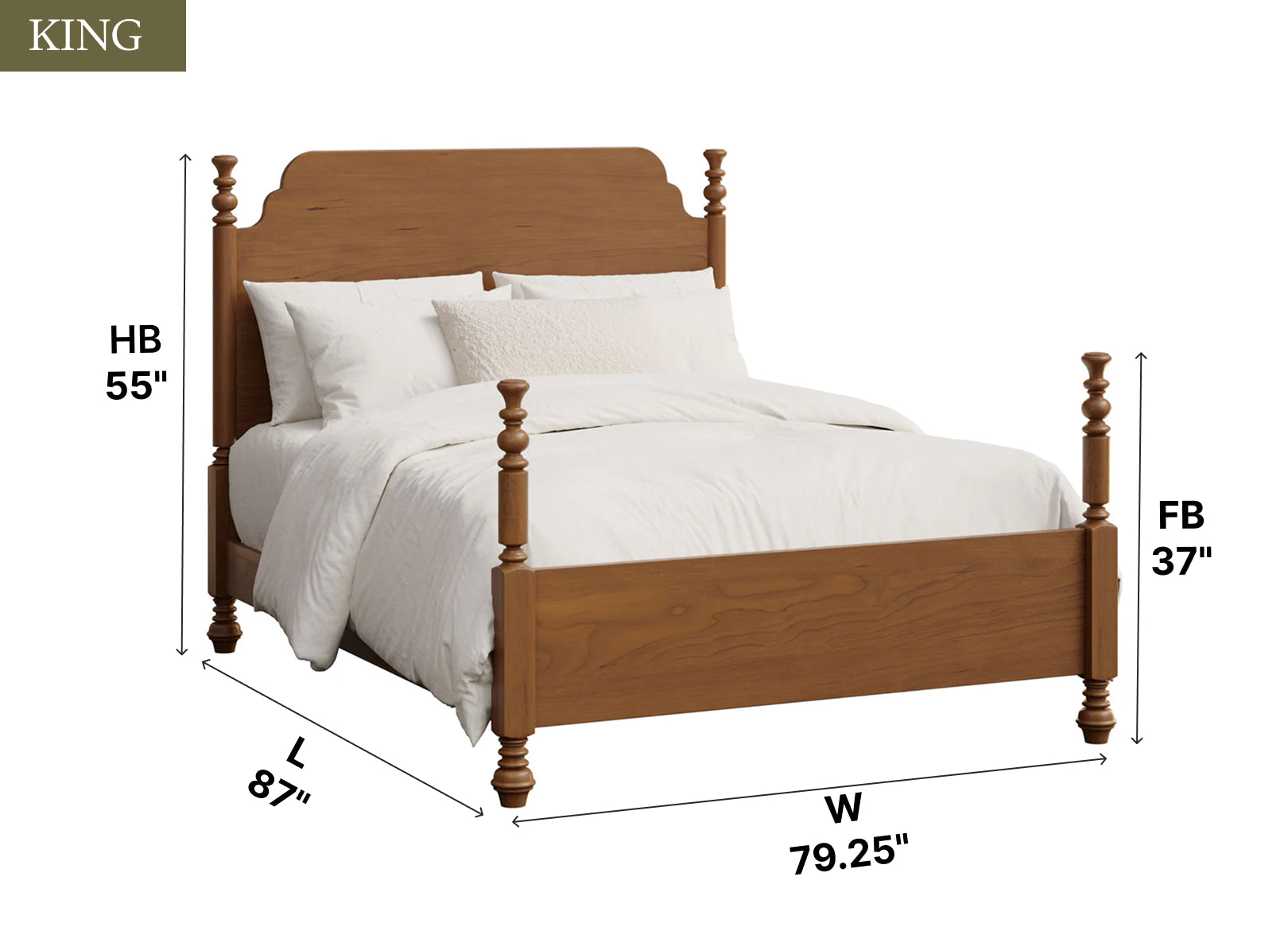 Amish St. Augustine Bed-Bed-The Amish House