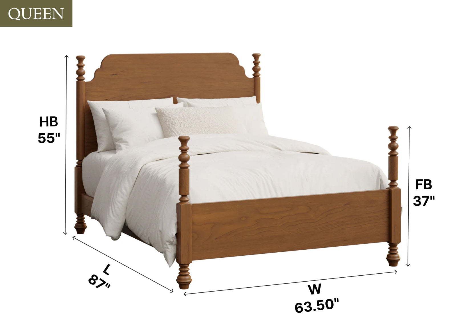 Amish St. Augustine Bed-Bed-The Amish House