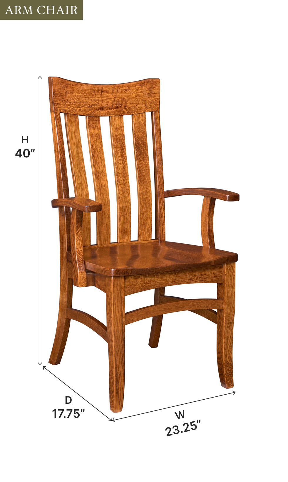 Amish Tampico Dining Chair - Quick Ship