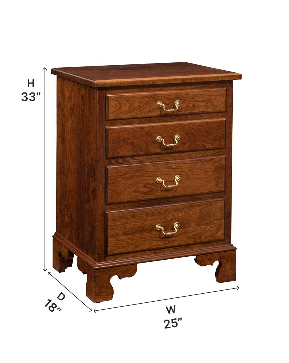 Amish Williamsburg Bedside Chest