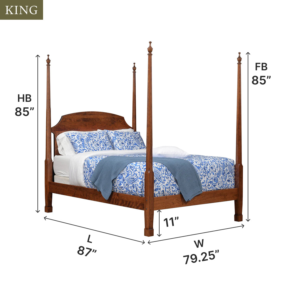 Amish Williamsburg Bed