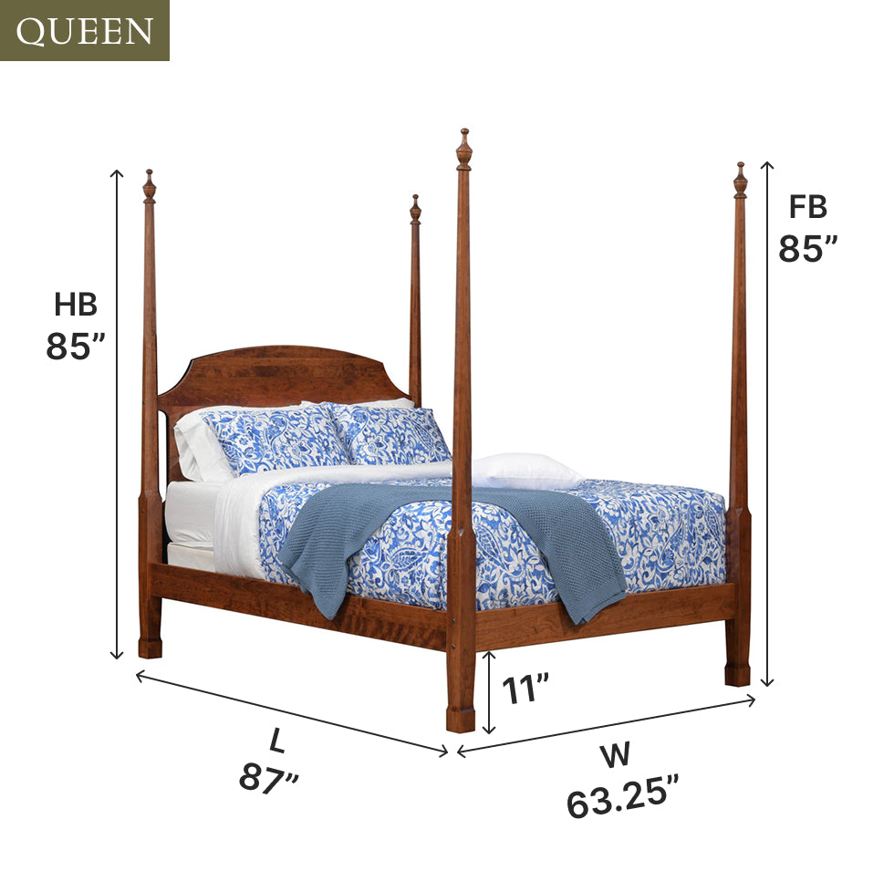 Amish Williamsburg Bed