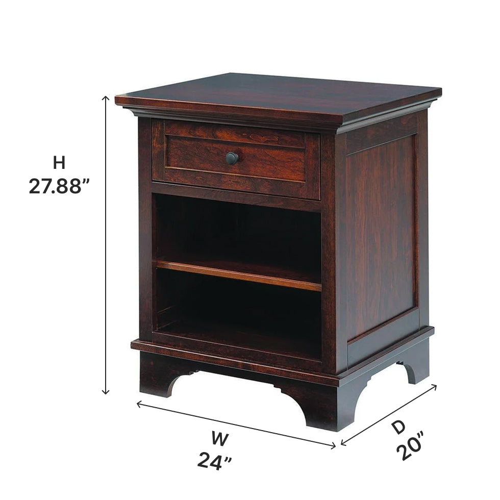 Amish Arlington One Drawer Nightstand