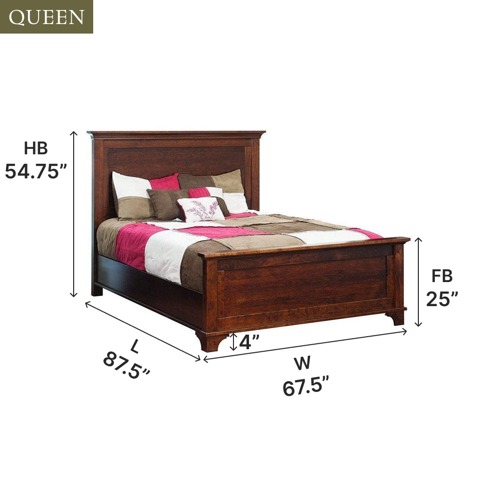 Amish Arlington Panel Bed