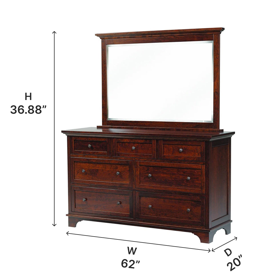 Amish Arlington Dresser with Flip Down Door