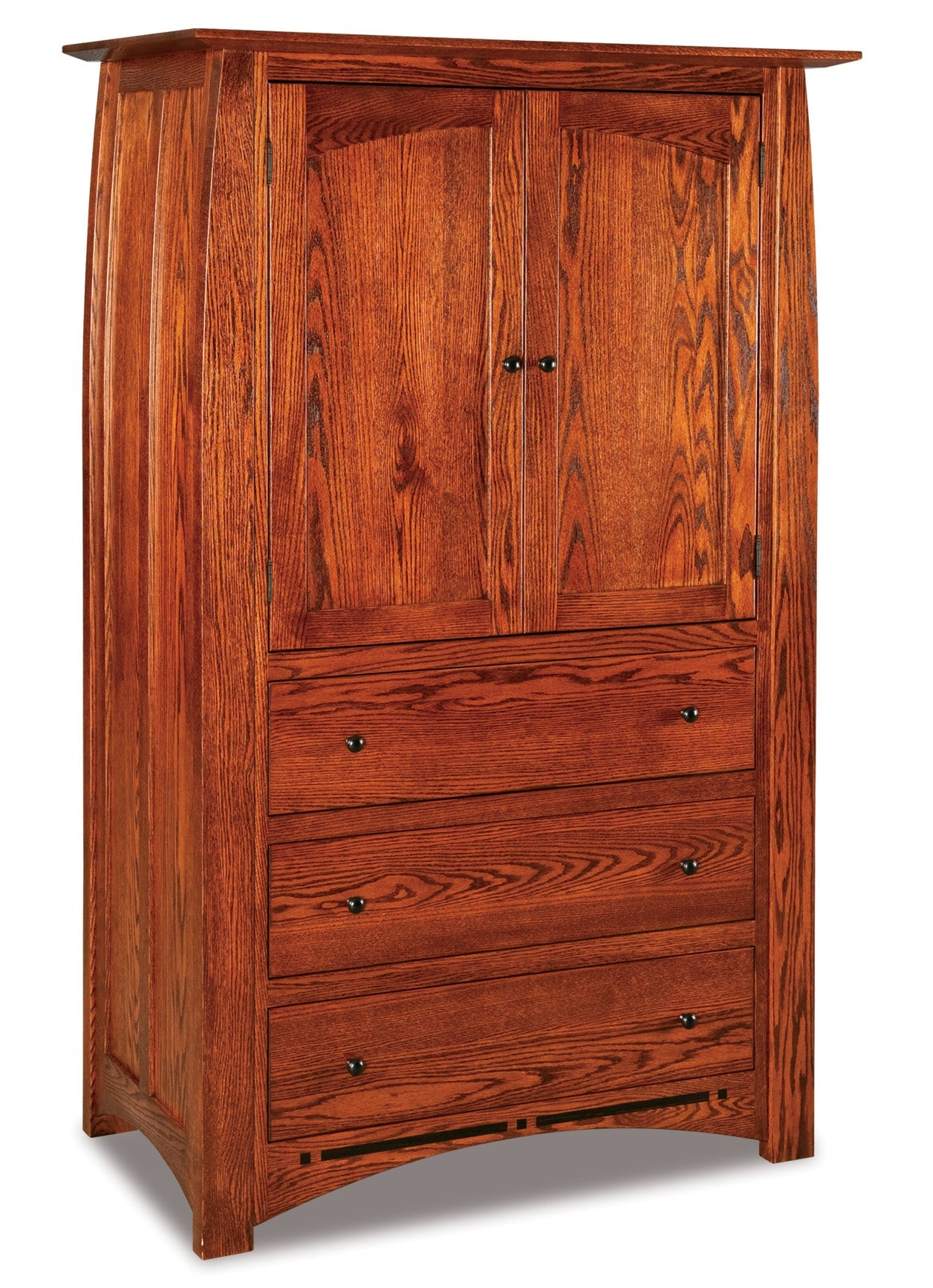 american made amish two door three drawer armoire