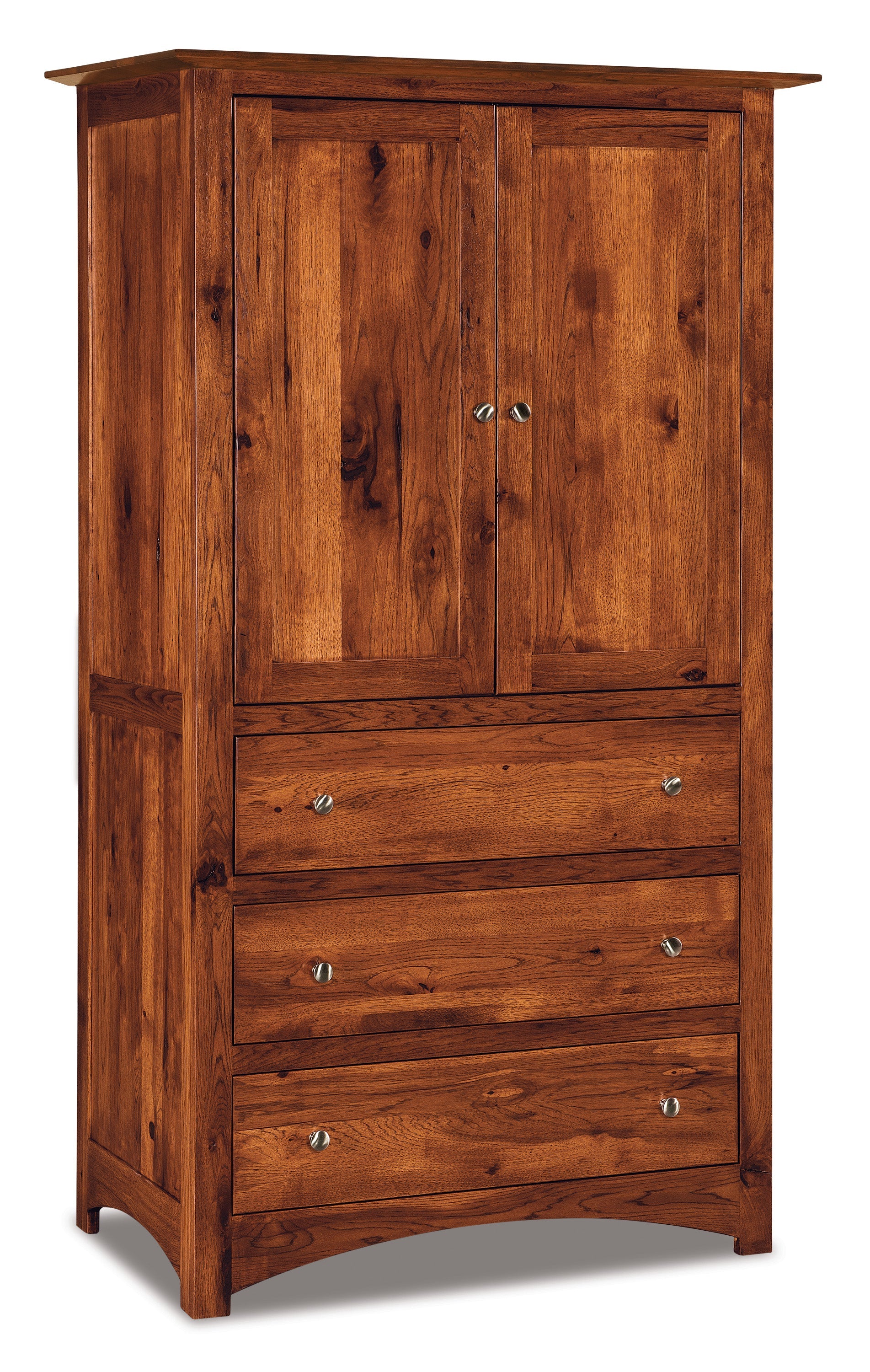 american made amish finland three drawer two door armoire