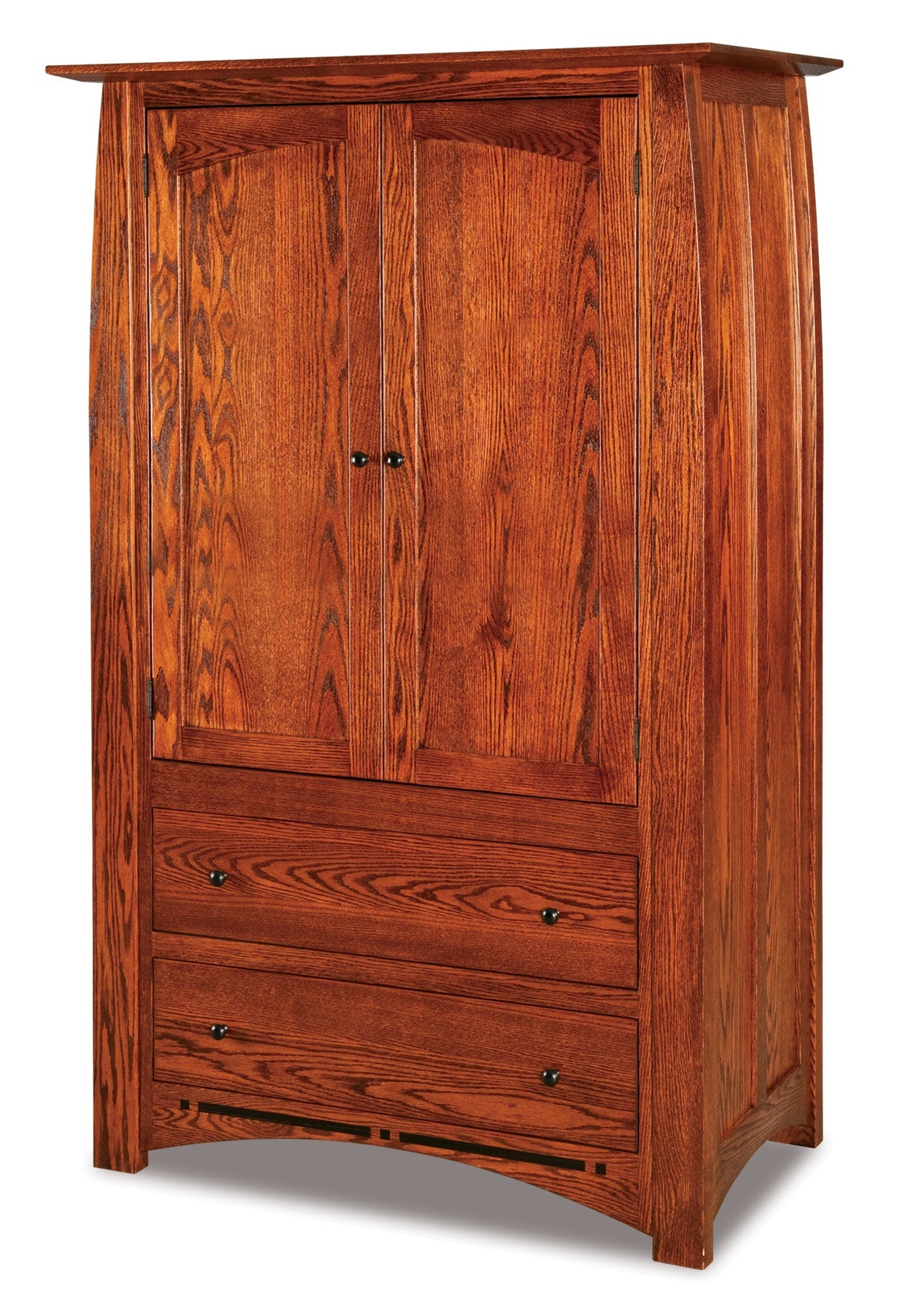 american made amish two door three drawer armoire