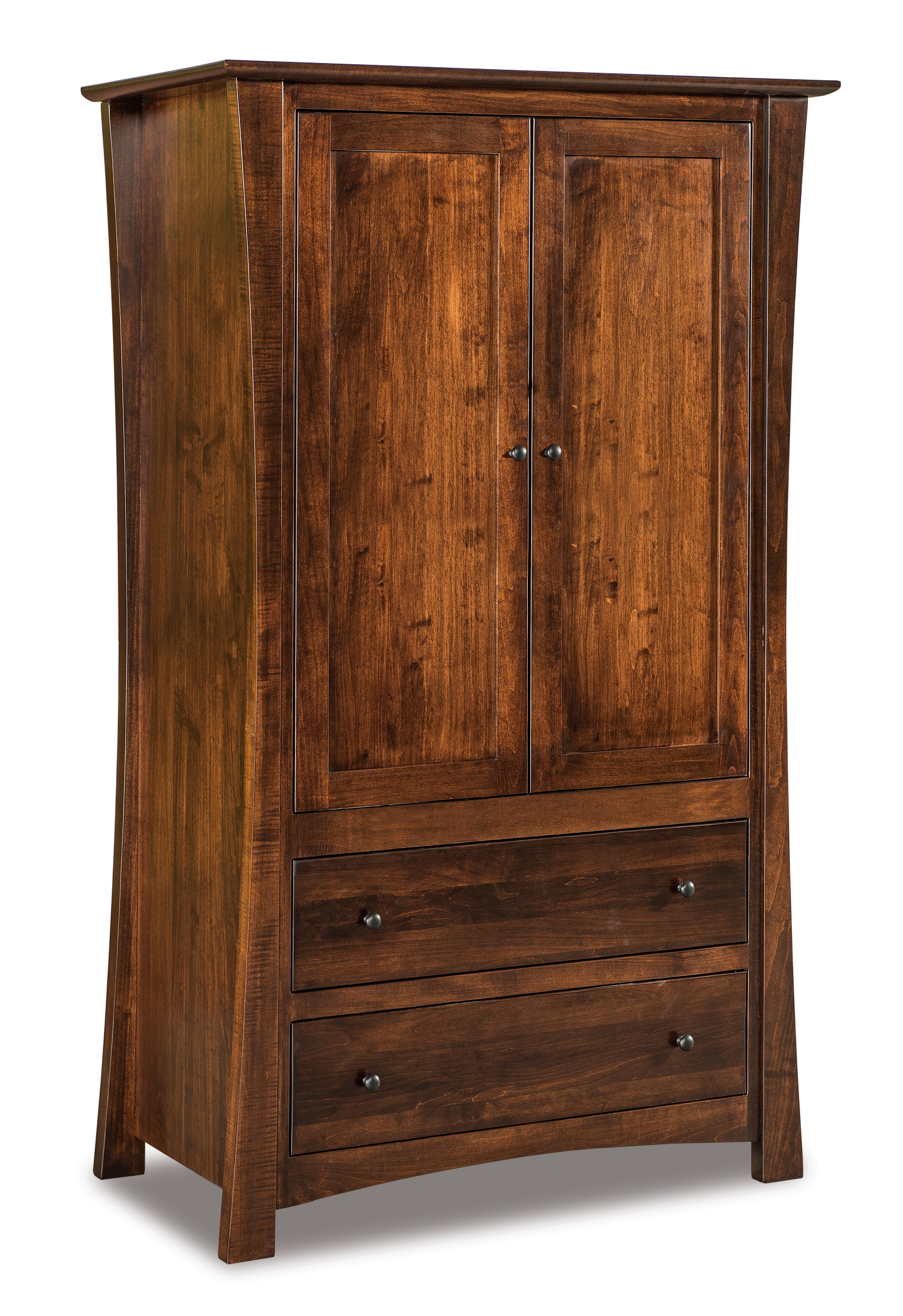 american made amish matison two drawer two door armoire