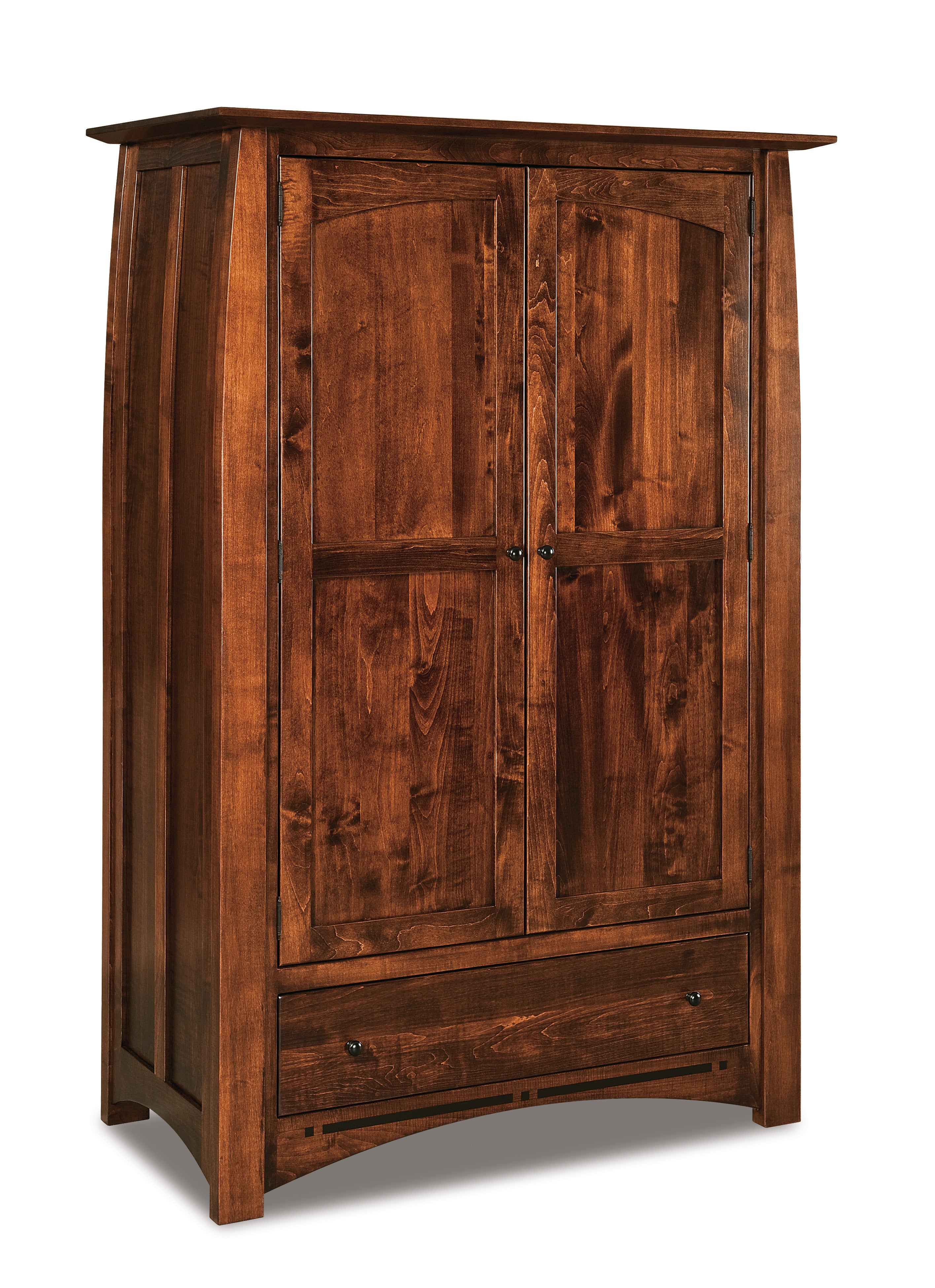 Amish Boulder Creek Wardrobe Armoire One Drawer Two Door