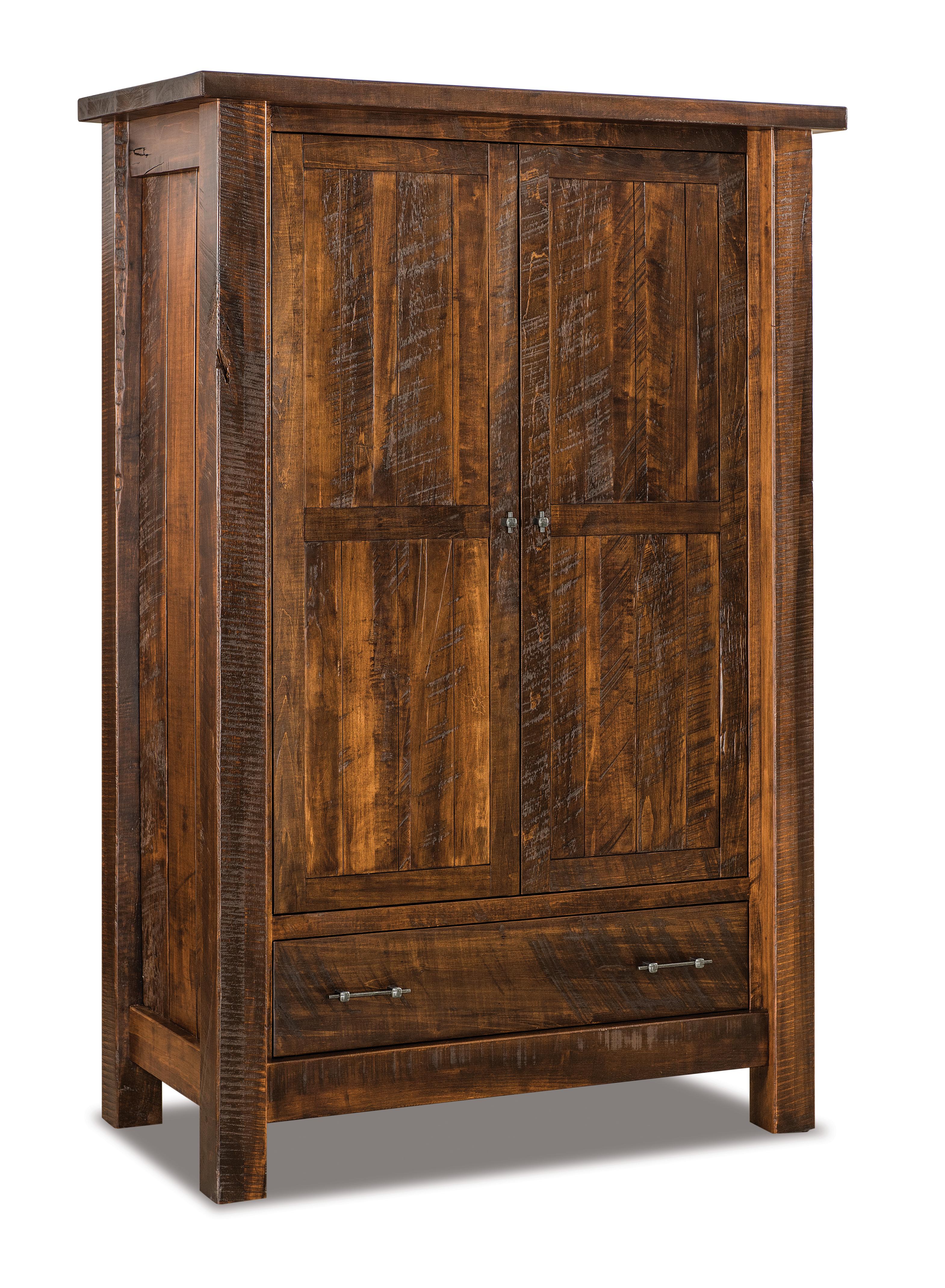 american made amish yellowstone one drawer two door armoire