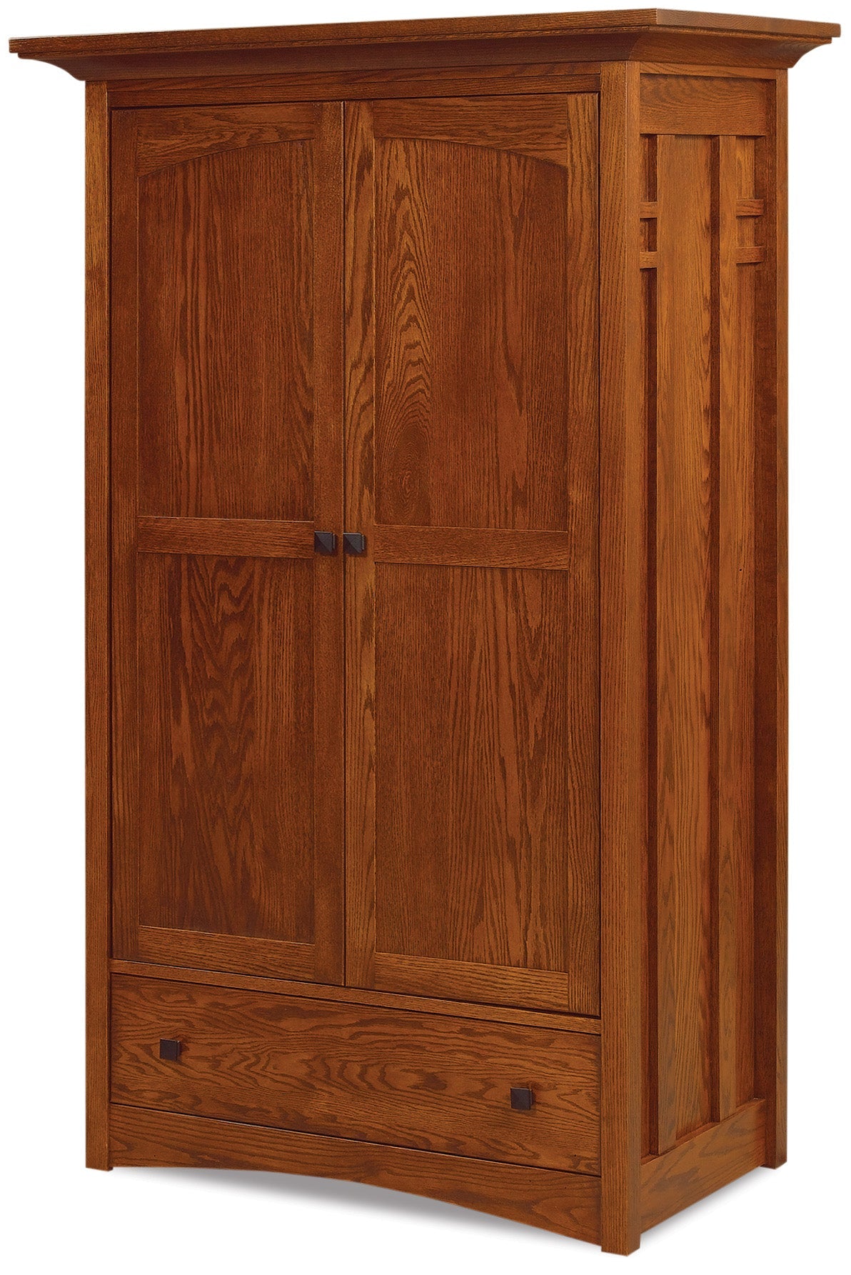 american made amish kascade one drawer two door armoire