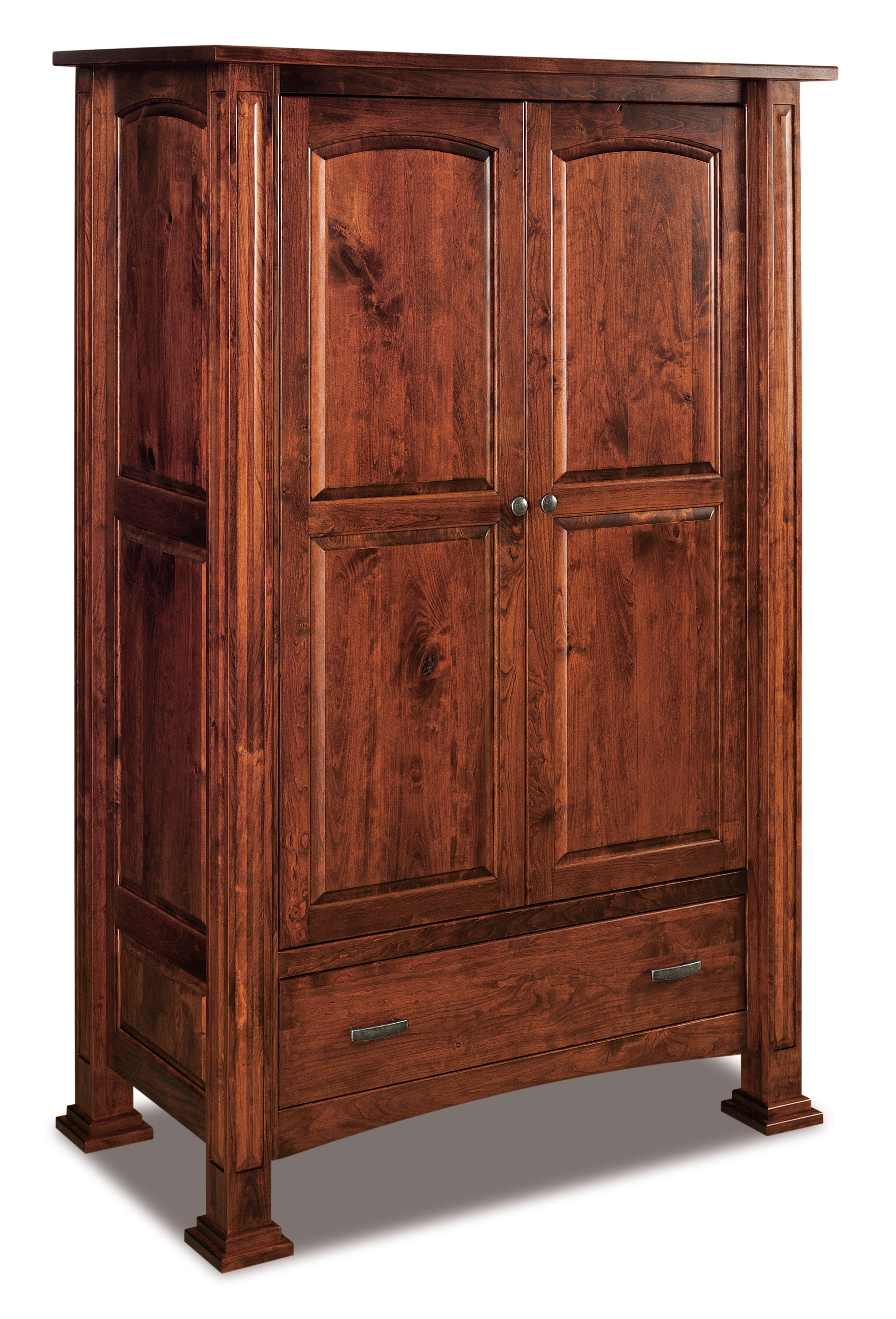 american made amish lexington one drawer two door armoire