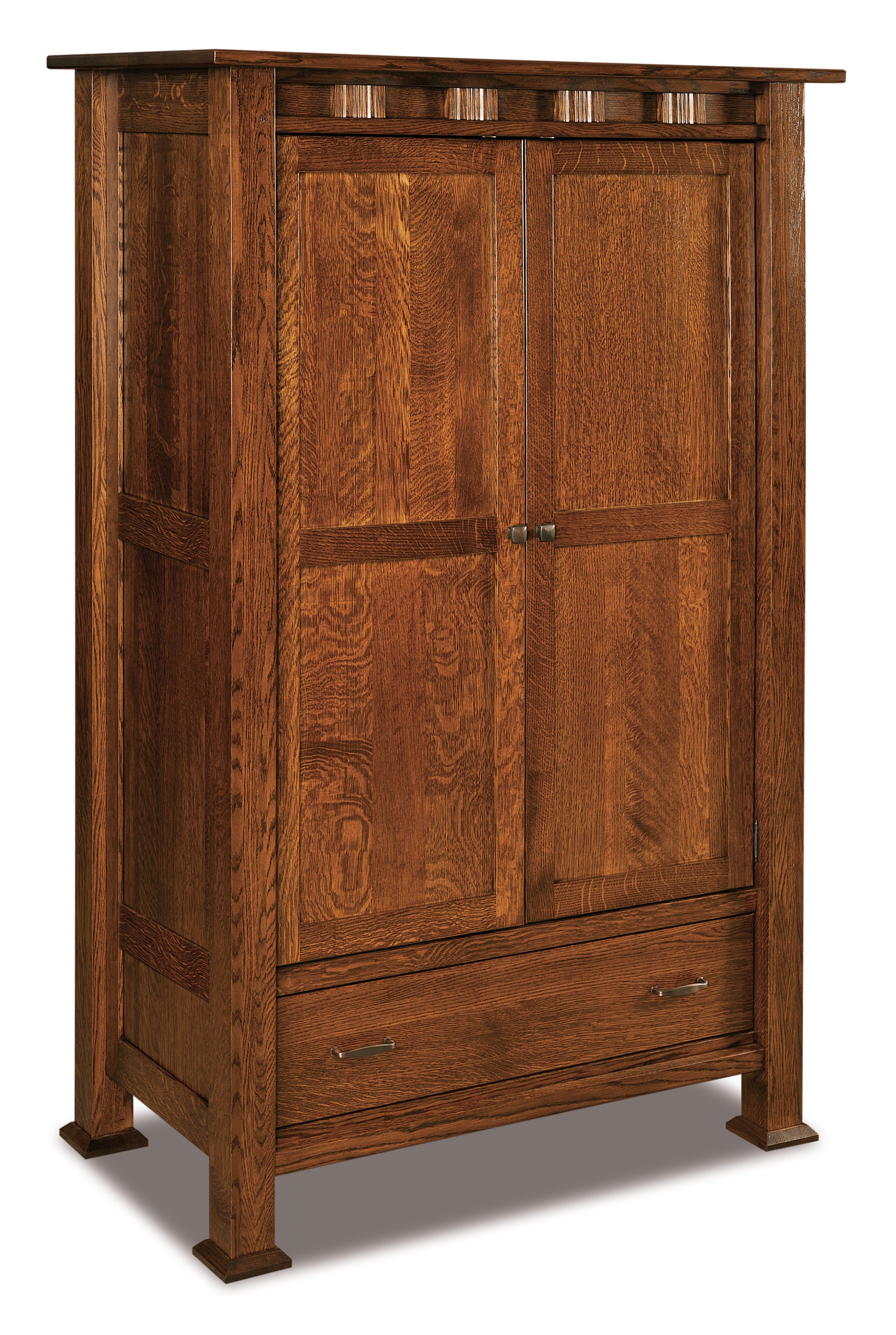 Amish Sequoyah One Drawer Two Door Wardrobe Armoire